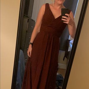 Mahogany Christina Wu BM40 bridesmaid dress